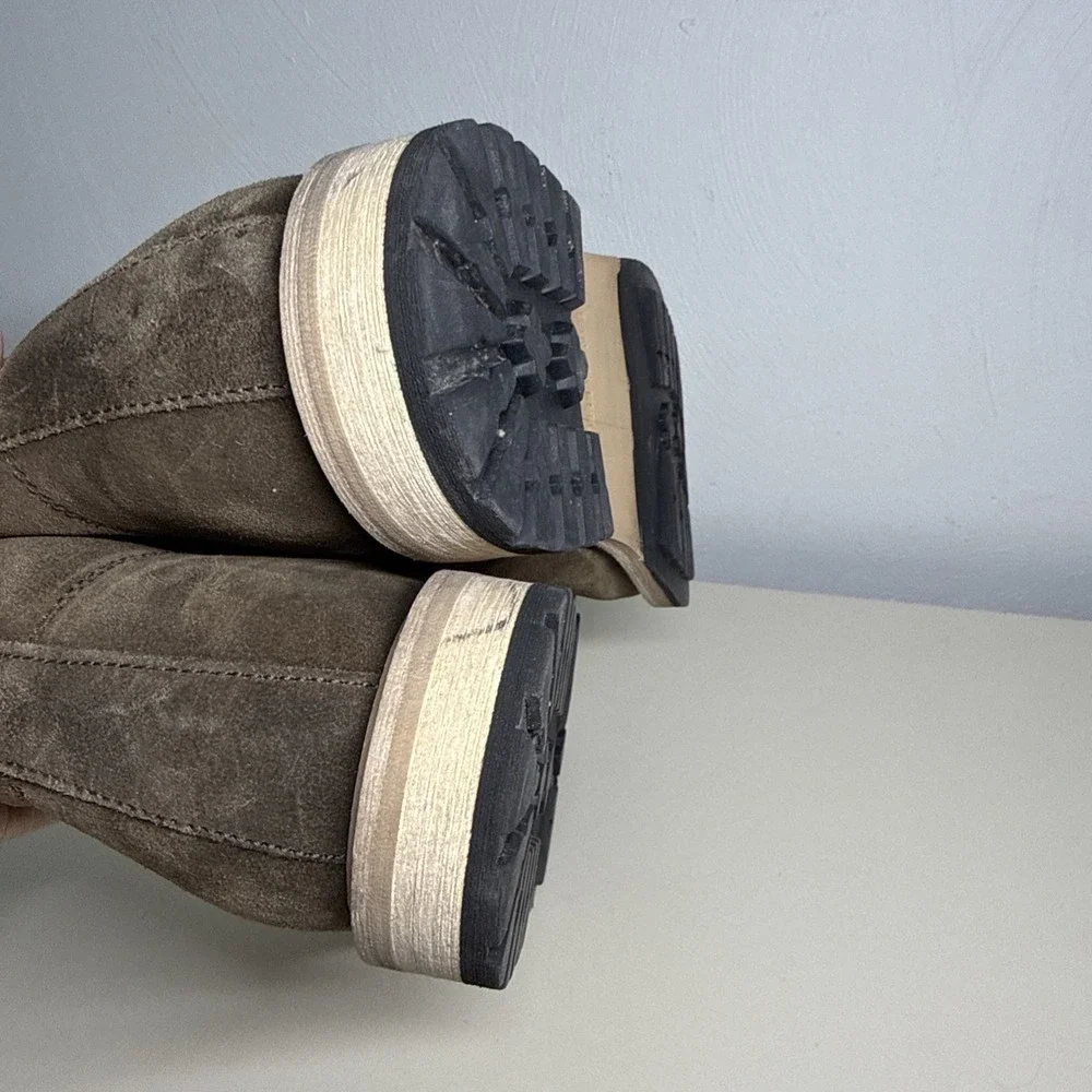Banana Republic Boots Mens Sz 10 M Suede Chukka Shearling Liner Ortholite Casual